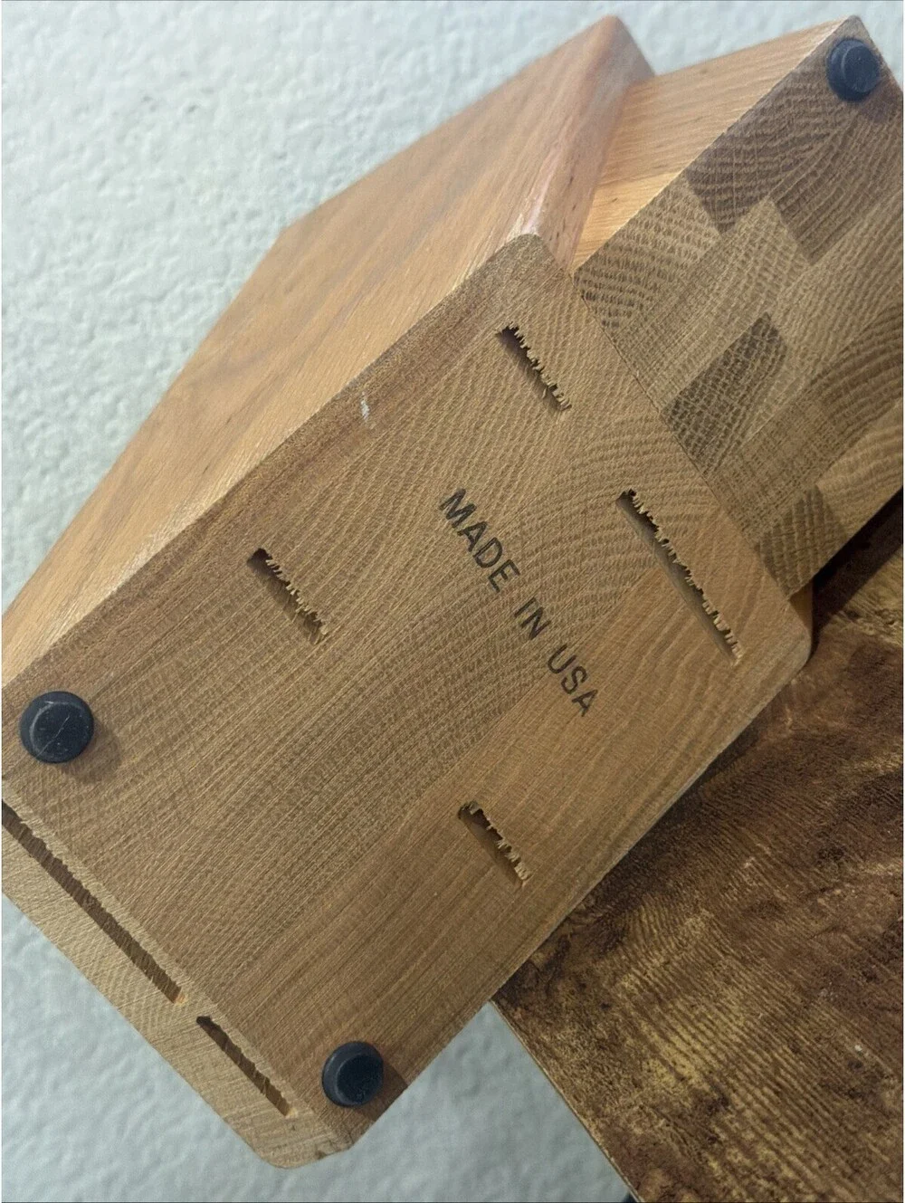 Cutco - 1743 Honey Oak - 7 Slot Wood KNIFE BLOCK ONLY for Galley Set